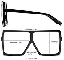 Load image into Gallery viewer, Mask Off Oversized Flat Top Square Sunglasses