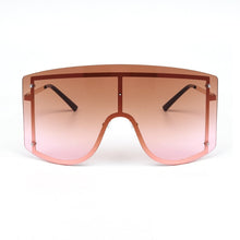 Load image into Gallery viewer, Luxe Oversized Goggle Frame Rimless Sunglasses
