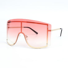 Load image into Gallery viewer, Luxe Oversized Goggle Frame Rimless Sunglasses