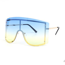 Load image into Gallery viewer, Luxe Oversized Goggle Frame Rimless Sunglasses