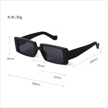 Load image into Gallery viewer, 90's Vintage Rectangular Thick Frame Sunglasses