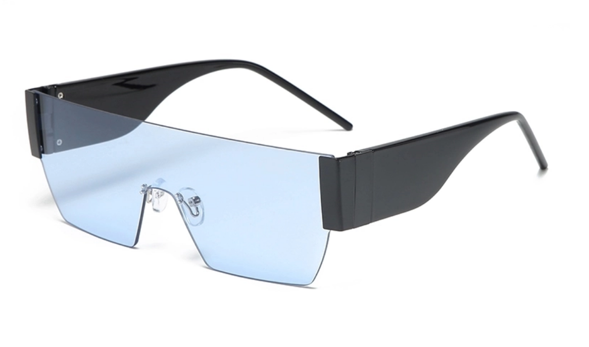 'New York Fall' Rectangular Rimless Square Frame Sunglasses – ModLuxe ...