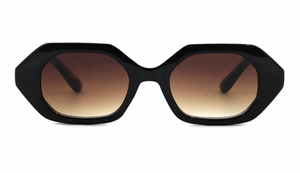 'Octo Noir' Octagonal Sunglasses