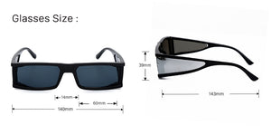3D Retro Mini Rectangular Sunglasses