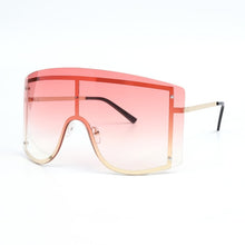 Load image into Gallery viewer, Luxe Oversized Goggle Frame Rimless Sunglasses
